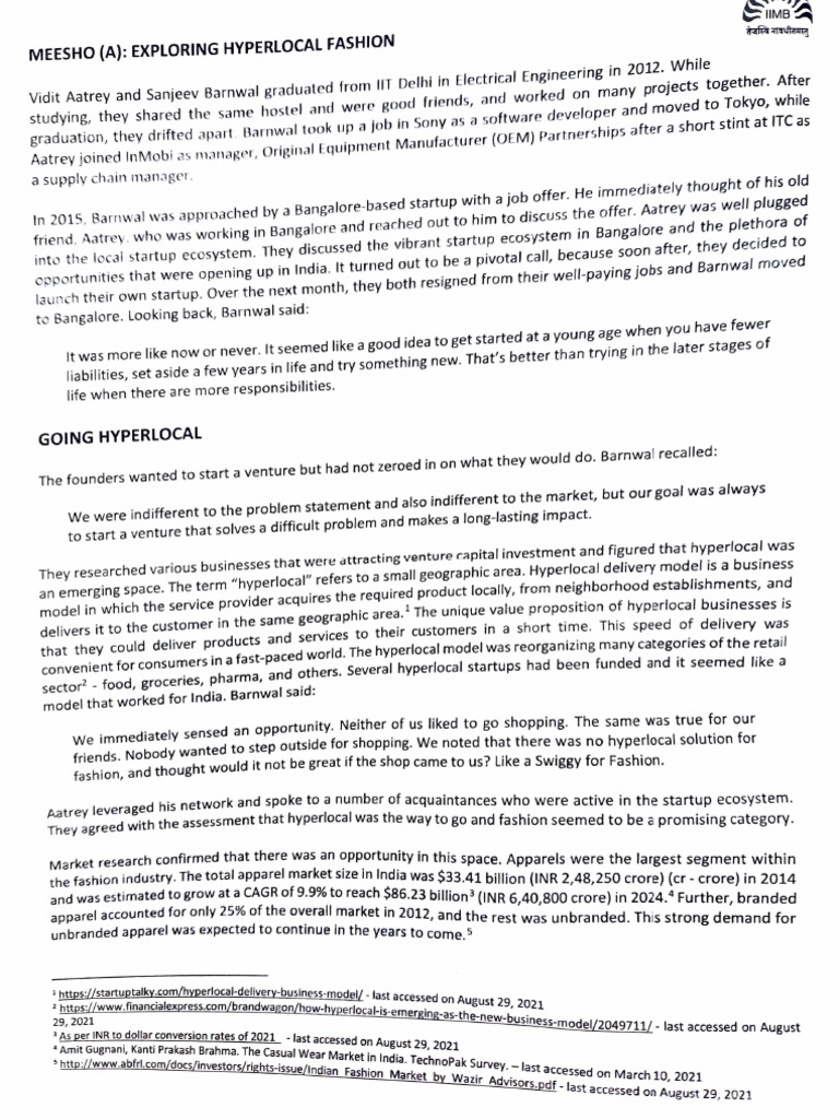 Meesho Pdf Retail Entrepreneurship
