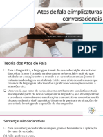 Atos de Fala e Implicaturas Conversacionais