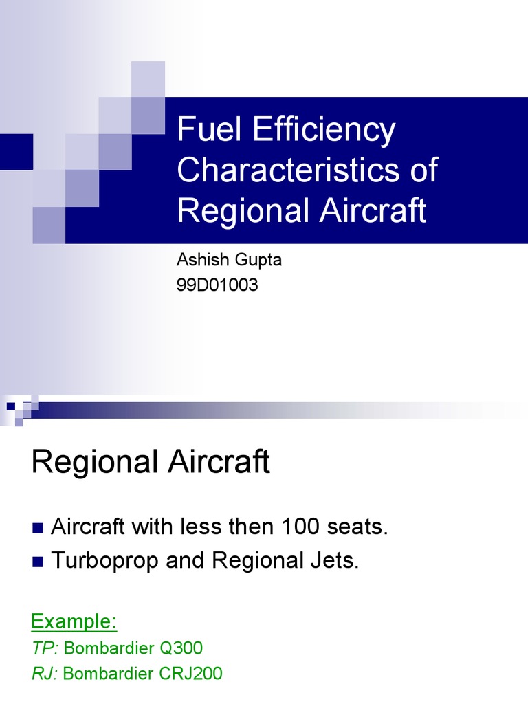 Fuel Efficiency of Regional Aircraft Aircraft Aeronautics