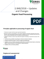 Reg (EU) 8482018 Updates and Changes - Organic Food Processing