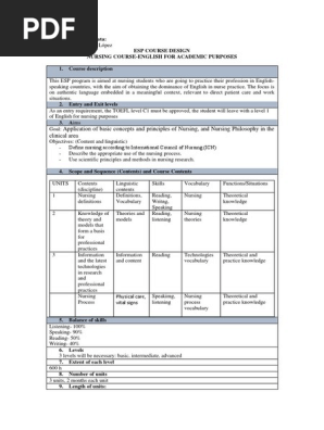 Course Design