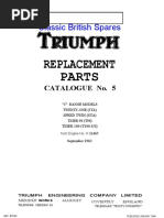 Triumph Parts Catalogue No. 5 | PDF | Piston | Carburetor