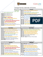 2023-2024 Family Calendar of Events