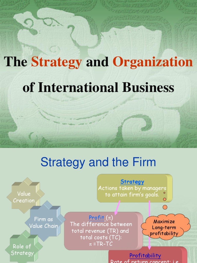 International Business Strategy Overview | PDF | Profit (Accounting ...