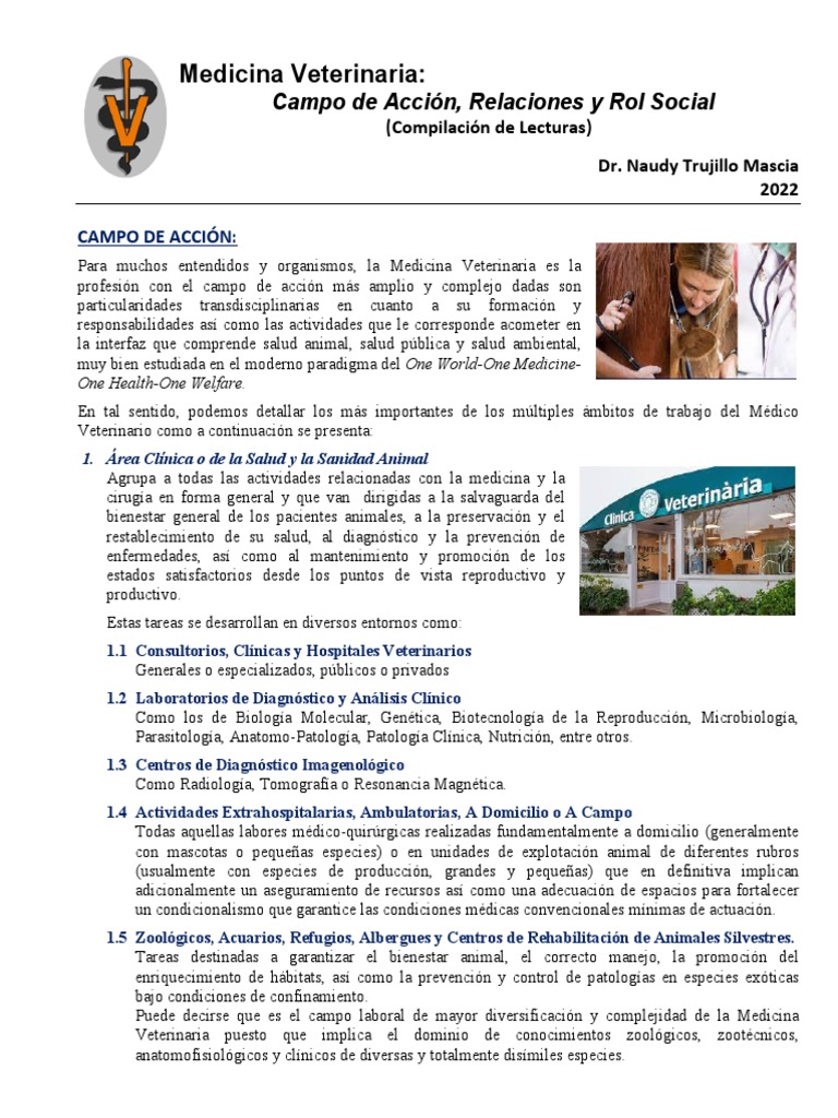 Campos de Acción en Medicina Veterinaria | PDF | Medicina | Medicina ...