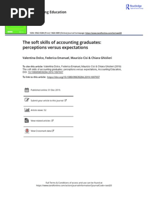 [INTL] (Dolce et al., 2020) The soft skills of accounting graduates_ perceptions versus expectations