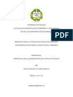 La Importancia de La Administración Del Capital de Trabajo