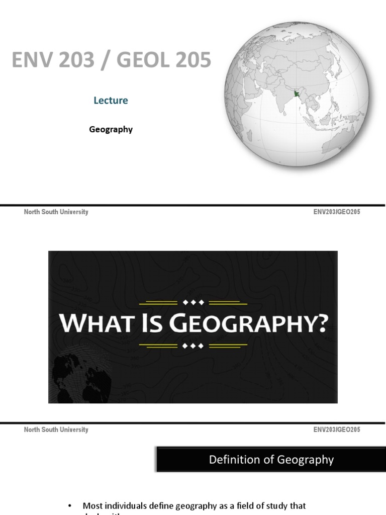 Env203Geo205 Define Geography PDF