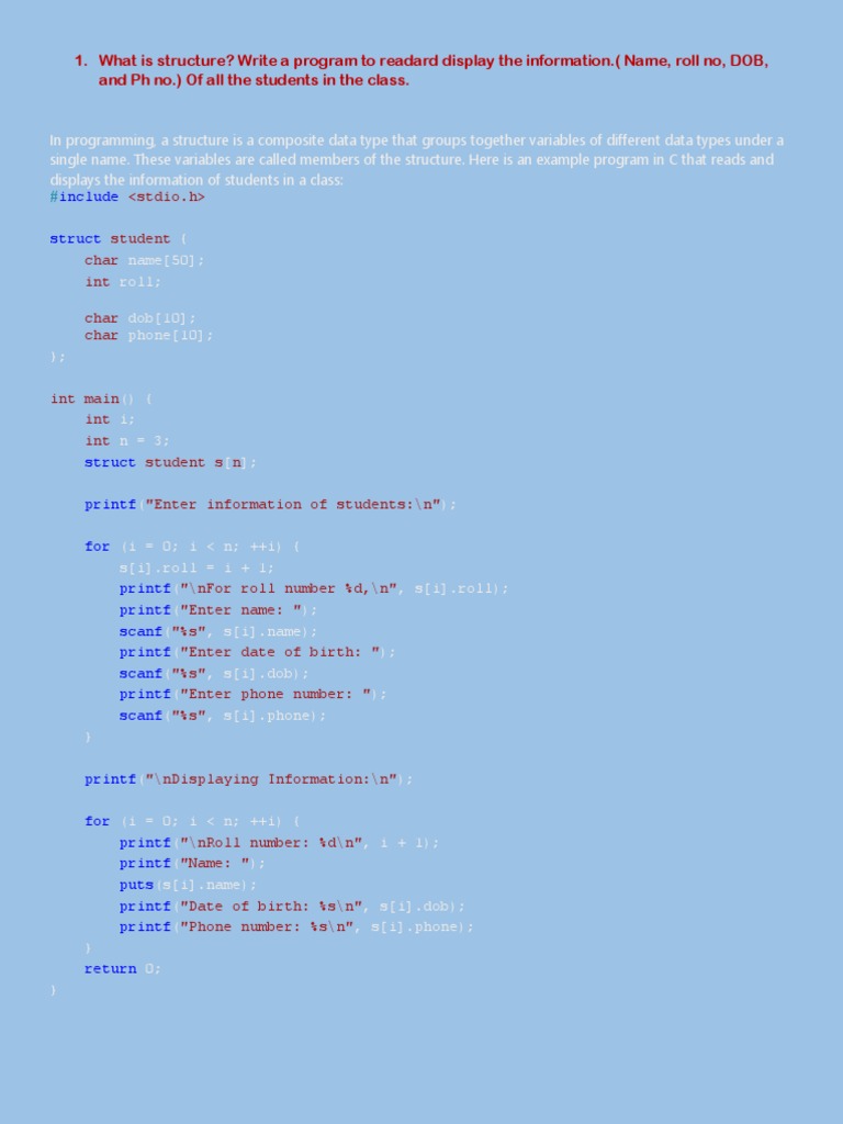 C Programming Q&A. | PDF