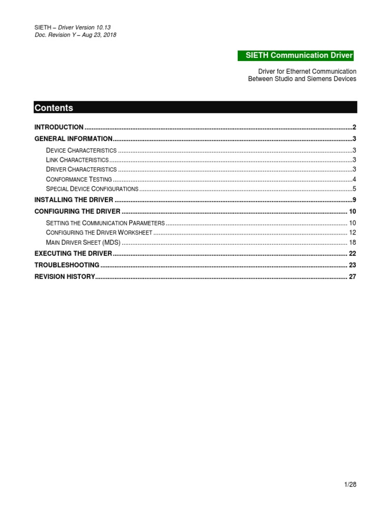 SIETH Driver Installation Guide | PDF | Integer (Computer Science ...