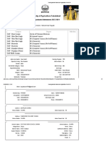 Undergraduate Admission Application Print Out