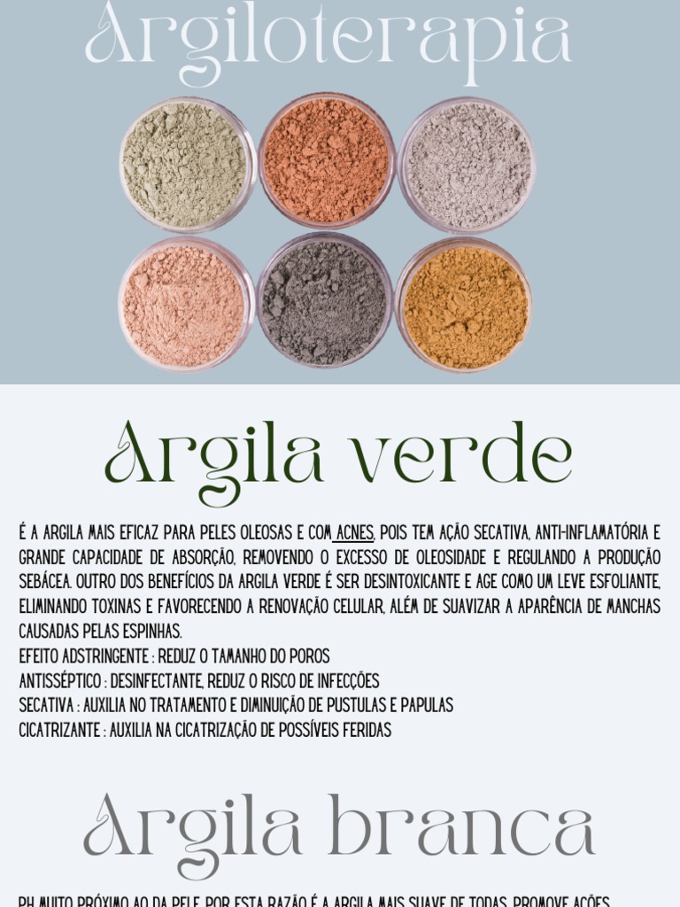 Benefícios das Argilas para a Pele | PDF | Pele | Inflamação