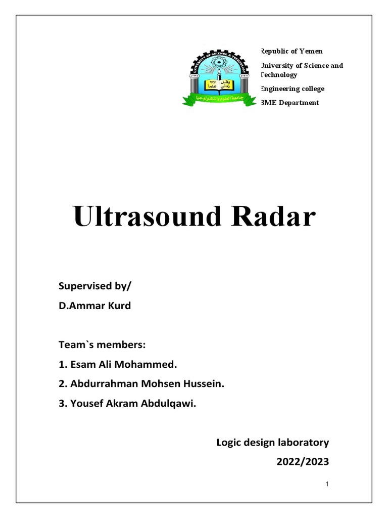 Project of logic design pdf radar ultrasound