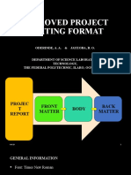 General Approved Project Writing Format