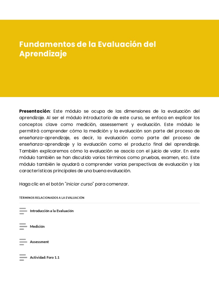 Fundamentos de La Evaluacion Del Aprendizaje 8ZbSDKMu | PDF ...