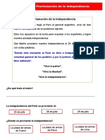 D1 A2 FICHA P. SOCIAL Proclamación de La Independencia.