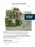 24 Lathe Machine Parts and Functions PDF