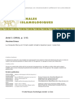 Annales Islamologiques: Anisl 1 (1954), P. 1-51