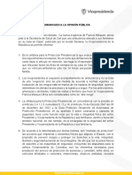 Comunicado A La Opinión Pública-Vicepresidencia de La República..