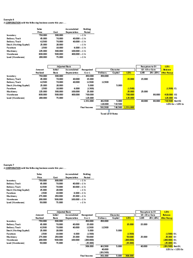 Chapter+11+ +Handout+Examples+ +2023 | PDF | Depreciation | Inventory