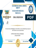 Certificado Participación Clasico Azul y Dorado