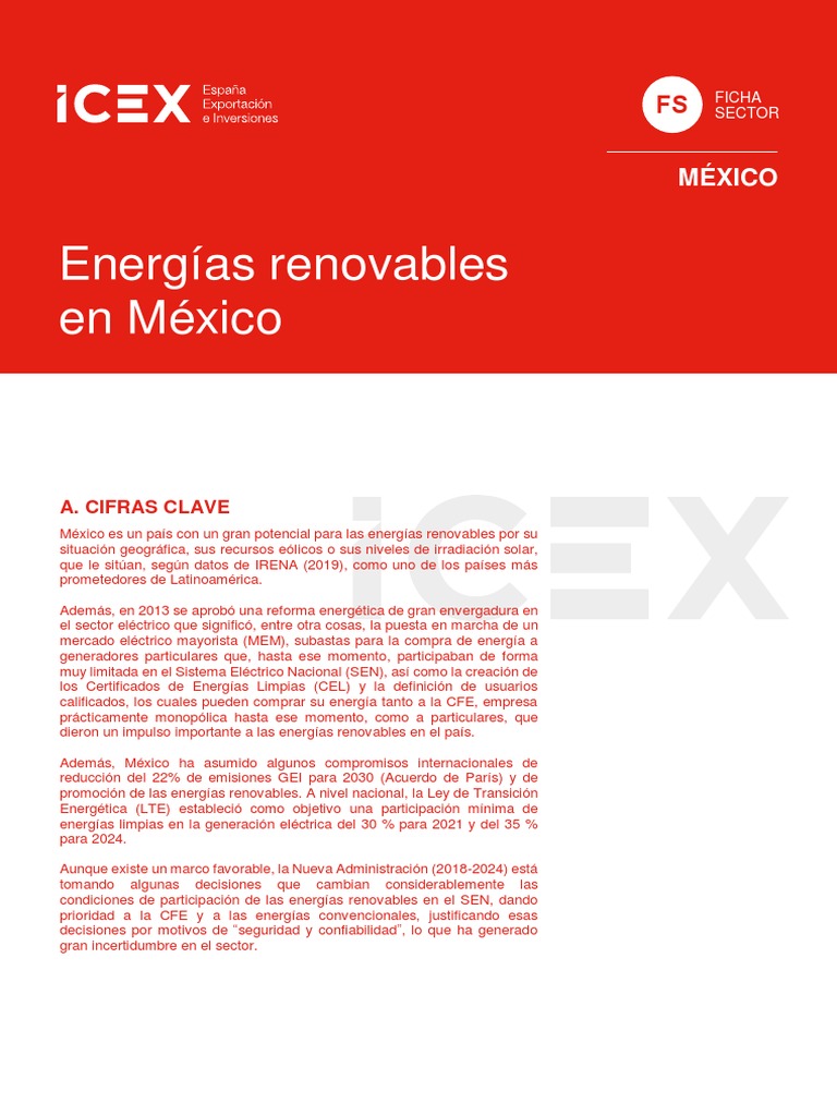 Energías Renovables en México 2019 | PDF | Fotovoltaica | Energía renovable