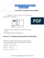 Exercices Second Degre Et Polynomes Premiere