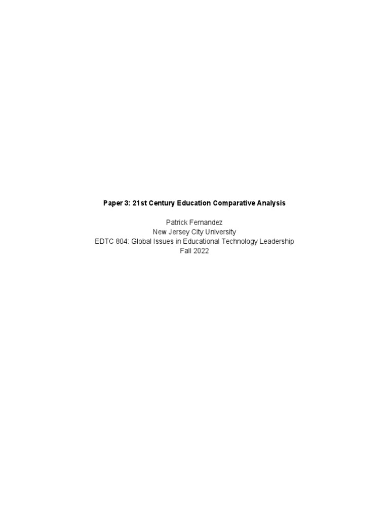Comparative Analysis of Global Education Systems | PDF | China | World ...