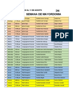 Lista de Visitacion - Semana de Mayordomia Achocalla