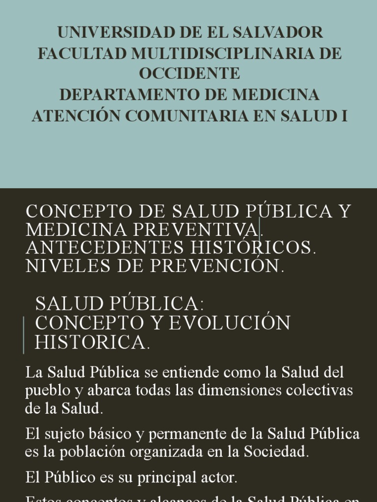 Salud Pública Y Medicina Preventiva Pdf