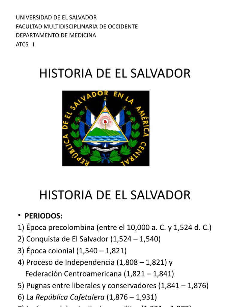 Historia de El Salvador | PDF | Centroamérica | El Salvador