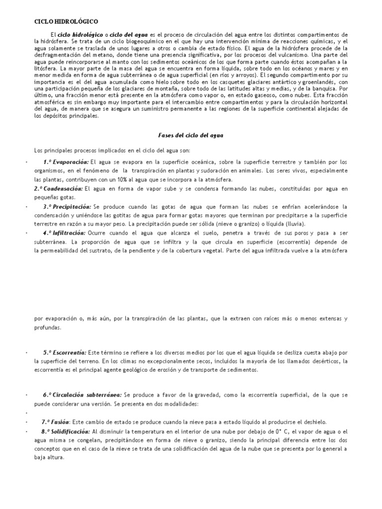 Ciclo Hidrológico PDF