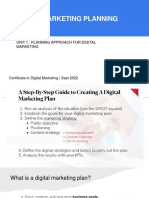Module 8 - Digital Marketing Planning Unit 1 1