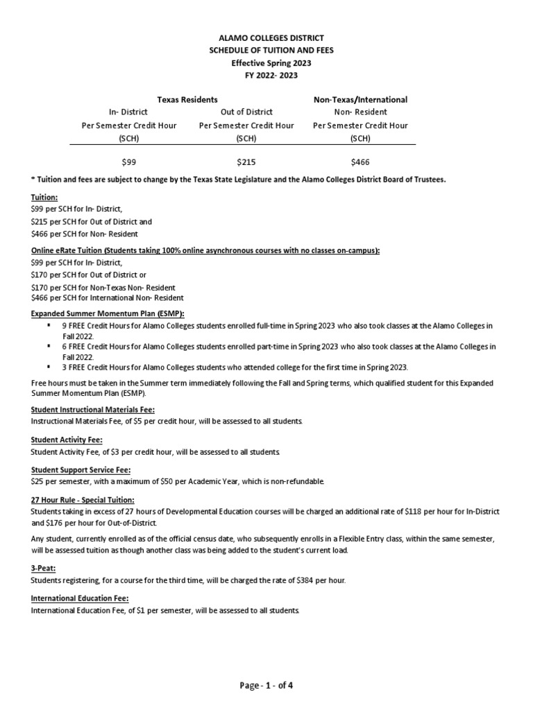 spring-2023-tuition-and-fees-schedule-pdf-course-credit