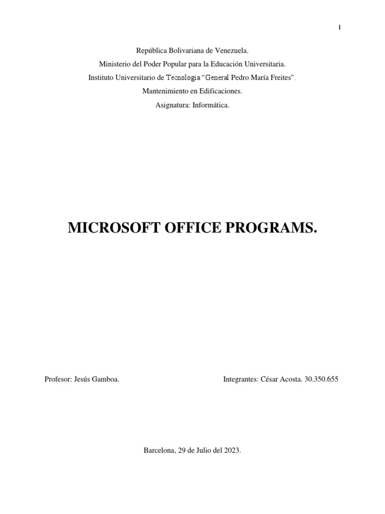 Microsoft office programs pdf perif rico hardware de la computadora