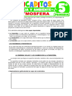 La Atmosfera para Quinto Grado de Primaria