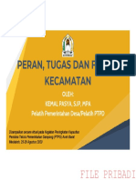 Peran Tugas Fungsi Kecamatan (Kemal Pasya)