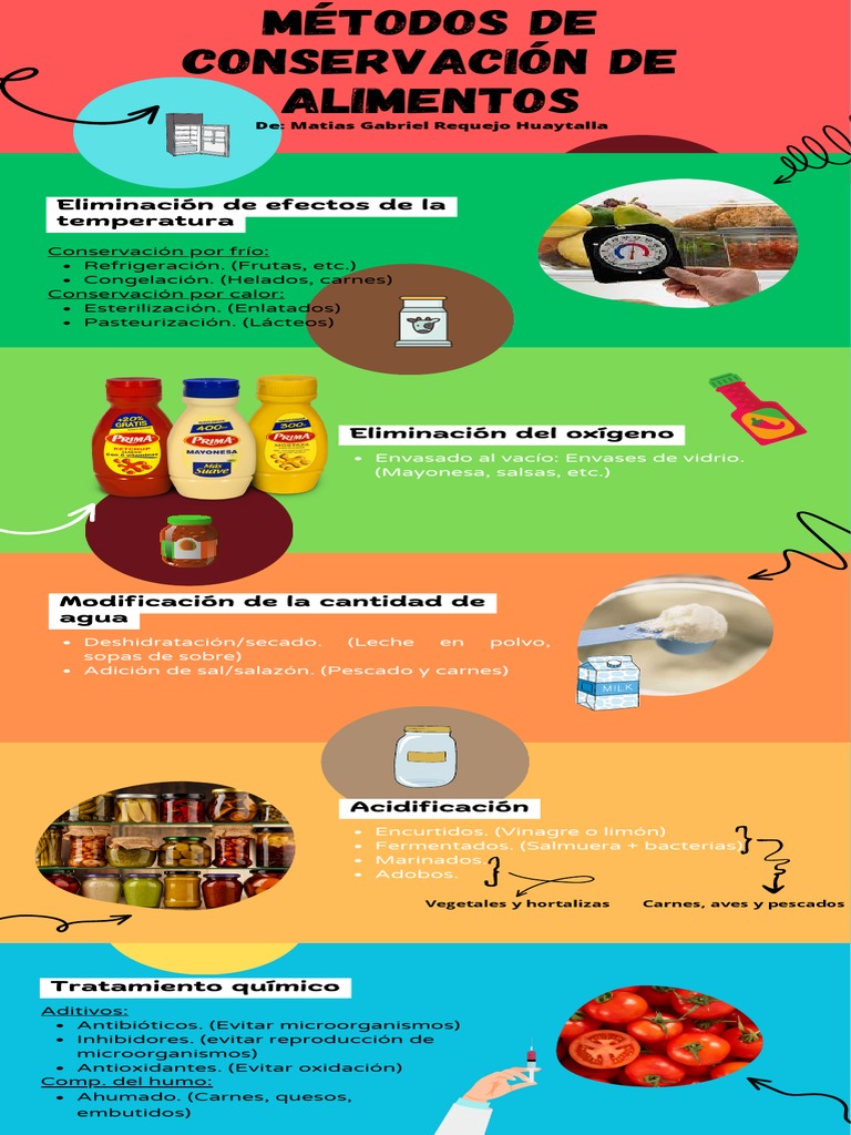 Infograf a De M todos De Conservaci n De Alimentos PDF