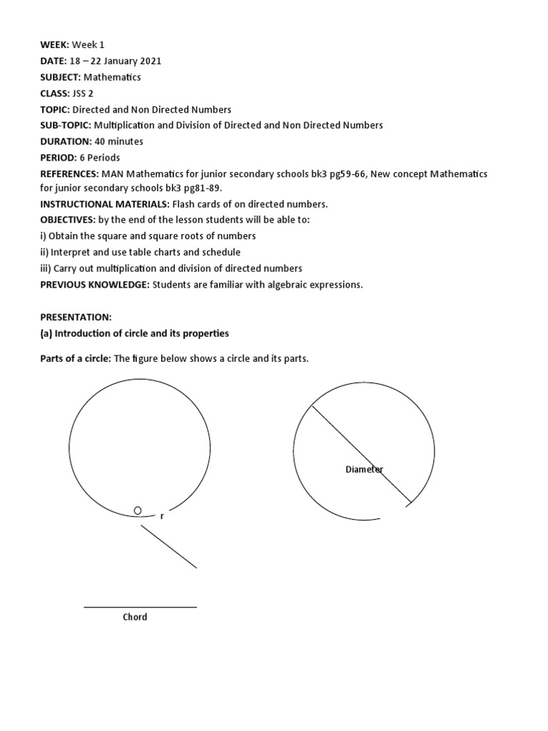 Directed Numbers: Multiplication & Division | PDF | Circle | Angle