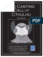 Monograph #345 - Miskatonic University - Cthulhu Now - The Casting Call of Cthulhu