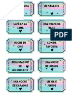 Documento A4 Cupones Vales de Regalo Amor Aesthetic Celeste