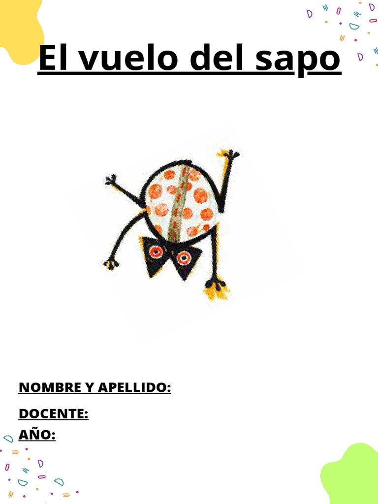 El Vuelo Del Sapo Actividades Pdf