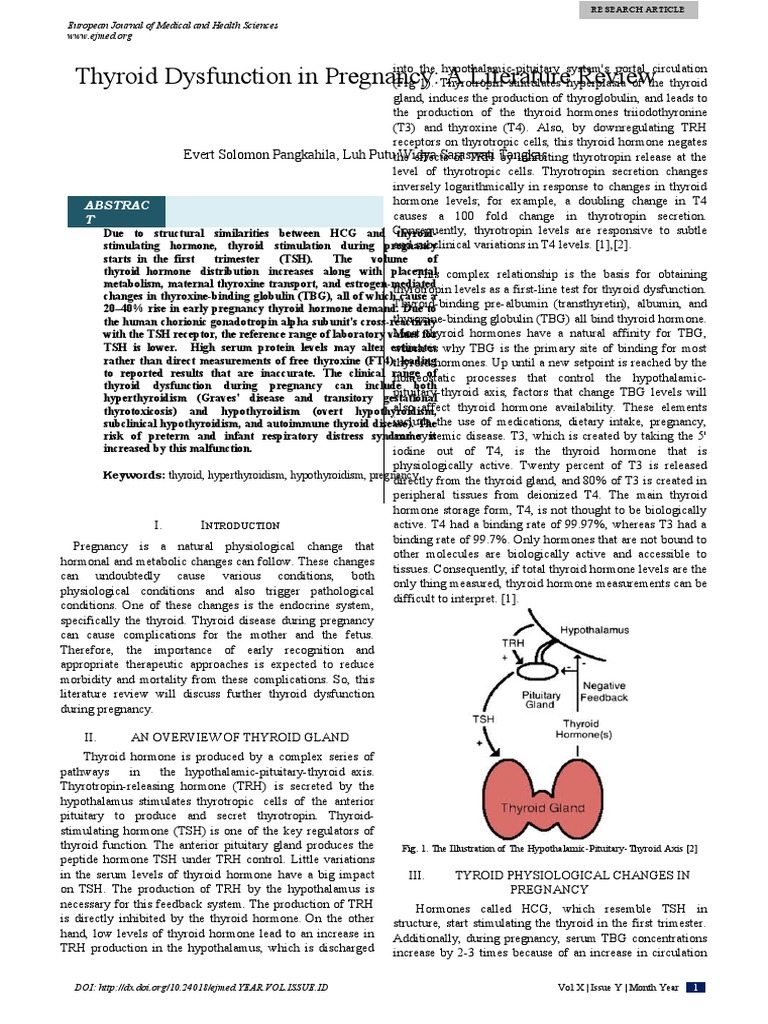 Thyroid Hormone Levels in Pregnancy | PDF | Thyroid Stimulating Hormone ...