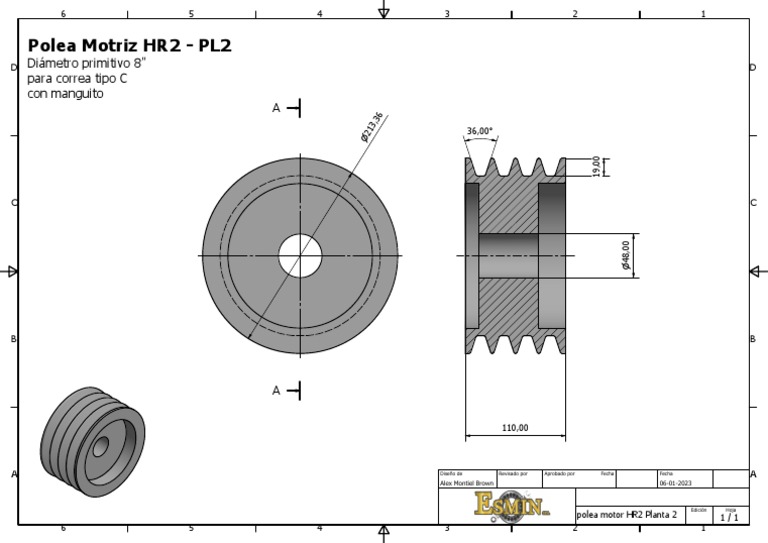 Polea Motriz HR2 para Correa Tipo C | PDF