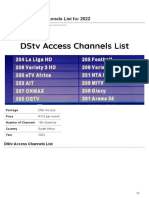 DSTV Access Channels 2022 Dish Portal