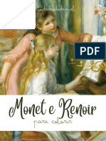 Monet e Renoir para Colorir