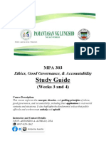 MPA 303 - Weeks 3 and 4 Study Guide