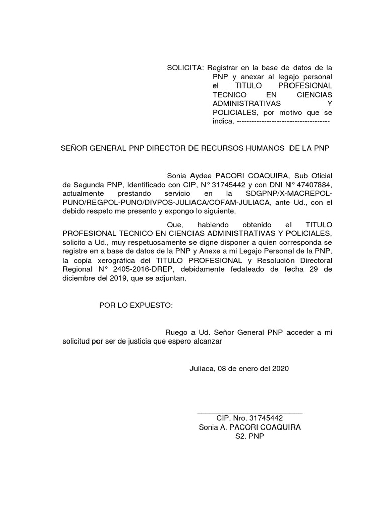 Solicita Titulo | PDF