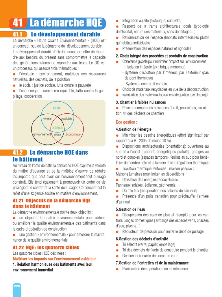 HQE : Intégration et Isolation Durable | PDF | Développement durable ...