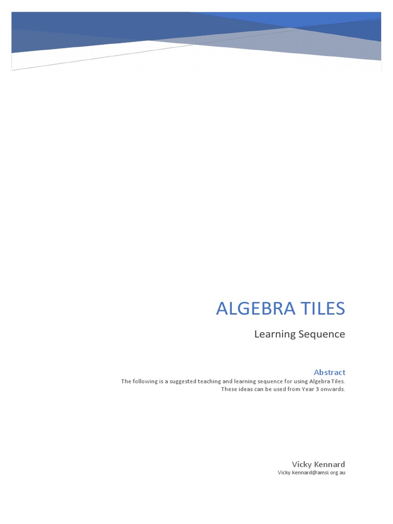 Algebra Tiles Pdf Tutorial